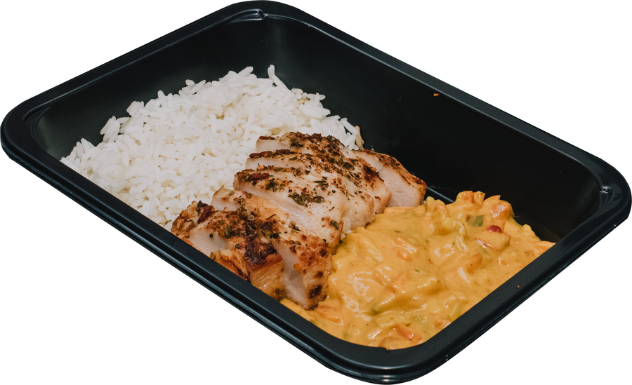 Thai Red Curry met Kip en Parboiled Rijst