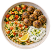 Griekse kipballetjes met parelcouscous & tzatziki