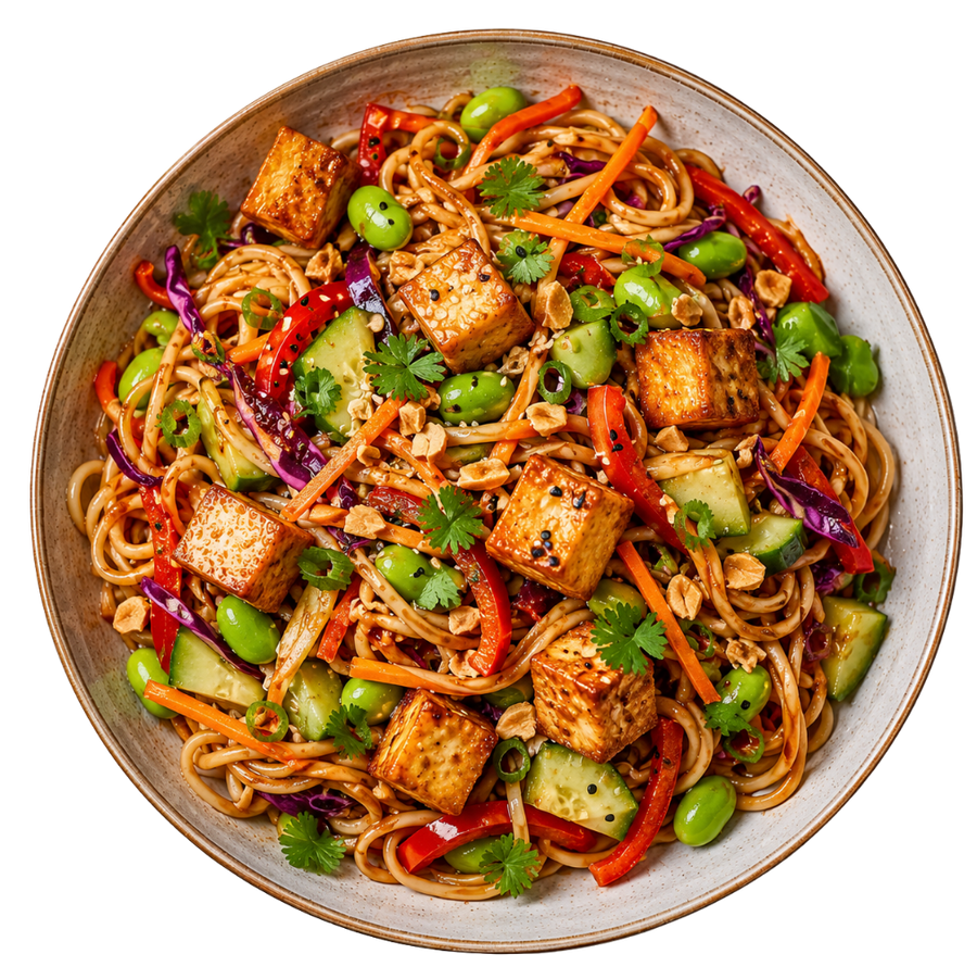 Aziatische koude noodle salade (veggie)