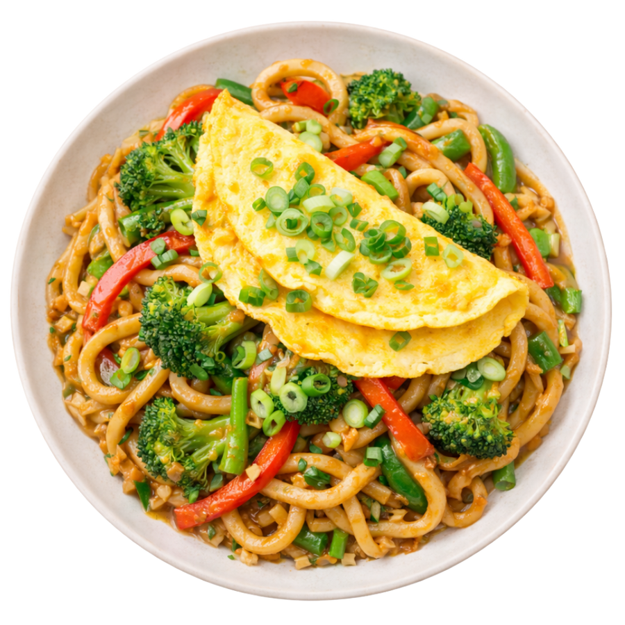 Noodles met pindasaus