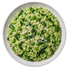 Groene risotto met erwten en spinazie