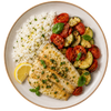 Tilapia mediterrane met rijst